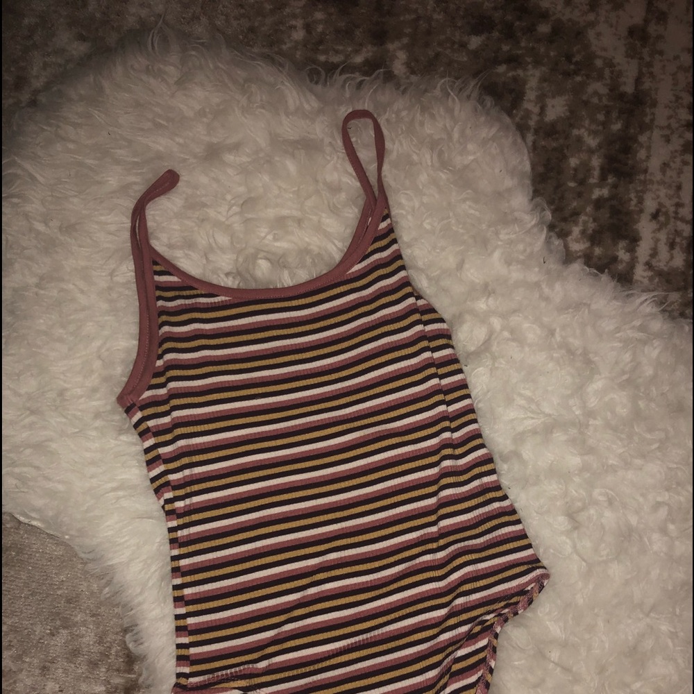 FOREVER 21 STRIPED BODYSUIT
